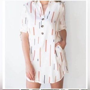 Lush tie sleeve shirt dress size S
